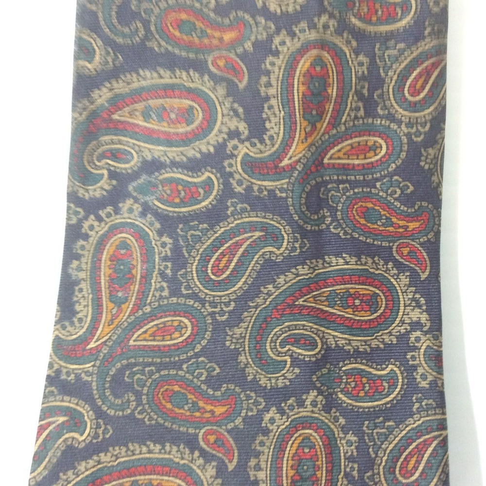 Hathaway MENS TIE NECKTIE 3.5  in  USA All Silk Black Brown Burgundy Blue Gold - Picture 4 of 12